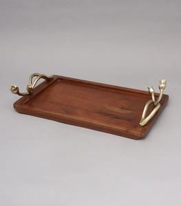 Rectangular wooden tray Designer serving platter food serving tray <b>Snack</b> serving tray Wooden bar serving tray Decorative Trays - Product Image 3
