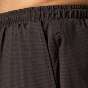 Pantalones Cortos Deportivos para Hombre, Negros, Sólidos, de Secado Rápido, Transpirables, de Cintura Alta, con Cordón Ajustable y Logotipo Frontal, de Poliéster - Product Image 6