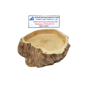 Bol en bois flotté naturel pour reptiles, ornement écologique pour animaux de compagnie, fabriqué au Vietnam - Product Image 1