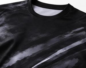 Men's Short Sleeve O-Neck <b>Geometric</b> Print Quick Dry Knitted Polyester T-<b>Shirt</b> Slim Fit Sporty Style Men T-<b>Shirt</b> - Product Image 2