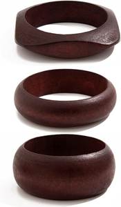 กำไลมือพิมพ์ลายทำจากไม้ดีไซน์ใหม่ทันสมัยสำหรับผู้หญิง - Product Image 2
