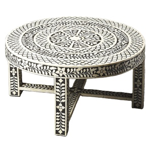 Mesa de nácar para el hogar, mesas de café y té portátiles ligeras, fáciles de mover para la decoración de la sala de estar y el dormitorio del hogar - Product Image 2