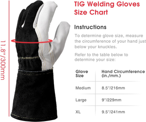 Heat Resistant Premium Quality Goatskin Leather TIG Welding <b>Gloves</b> Light Weight Natural Crust Keystone Thumb Welder <b>Gloves</b> - Product Image 2