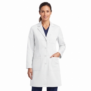 Custom Women's V Neck Long Sleeve Medical Scrubs Single Breasted Hospital Uniform Set Breathable Woven Workwear - Product Image 1