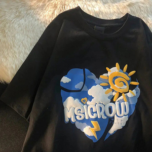 Camisetas de Manga Corta de Estilo Urbano, Corte Regular, 100% Algodón, Venta al Por Mayor Directa de Fábrica, Camisetas con Estampado Puff - Product Image 5