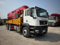 Camions pompe à béton d'occasion Sany 38m de 2016, puissants, pour travaux de construction en hauteur, avec châssis robuste, livraison mondiale