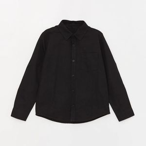 เสื้อเชิ้ตแขนยาวเด็กชายผ้าฝ้าย 100% ปรับแต่งได้ สีพื้น คุณภาพสูง ระบายอากาศได้ดี สวมใส่สบาย - Product Image 2