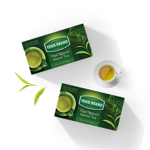 Sachets de thé vert biologique en forme de pyramide pour l'exportation internationale, mélange de fleurs, emballage thermoscellé - Product Image 1