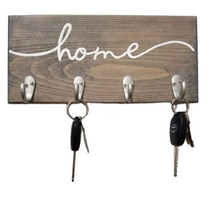 minimalist home <b>key</b> holder wall hook wooden decorative organizer stylish durable practical accessory for <b>keys</b> coats jacket towel - Product Image 1