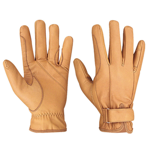 Guantes de Equitación Flexibles de Cuero PU, Guantes de Entrenamiento Ecuestre - Product Image 1
