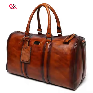 High Quality Genuine Leather Duffel Bag Customized Logo Color Outdoor Gym Travel Sports Luggage Shoulder Durable Customized Size - Product Image 2