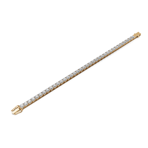 Pulsera de Tenis Minimalista de Oro de 7 Pulgadas con Diamantes Cultivados en Laboratorio, Joyería de Moda Sostenible - Product Image 4