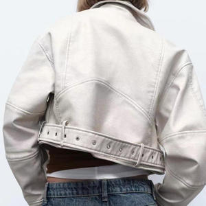 Chaqueta de Mujer de Piel Sintética con Cinturón, Estilo Vintage, Manga Larga, Primavera 2026, Marca OEM, Fabricada por TRIOTAKE INDUSTRY - Product Image 6