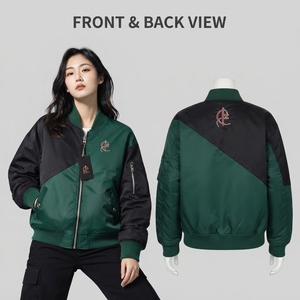 Custom <b>Women</b> Bomber <b>Jacket</b> Soft Fabric Full Zipper Closure Rib Knit Hem Comfortable Fit <b>Lightweight</b> Casual Streetwear Apparel - Product Image 6