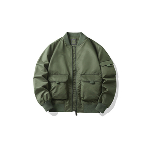 Blouson bomber pour homme, veste d'extérieur moderne et décontractée, coupe-vent, avec col et poignets côtelés, et tissu durable, adapté à toutes les occasions. - Product Image 4
