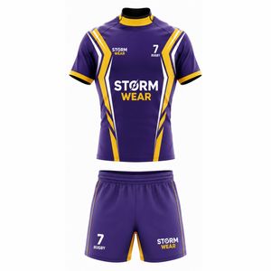 Uniforme de Rugby Personalizado al por Mayor, 100% Poliéster, Impresión por Sublimación, Uniforme de Rugby Personalizado para Jóvenes, Universitarios y Hombres - Product Image 5