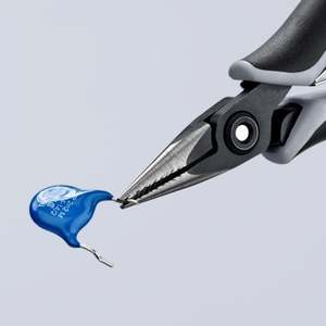 Pince de préhension de précision KNIPEX 34 22 130 ESD pour électronique, à bout demi-rond, à dents croisées, antistatique, pour assemblage, 5,25 pouces - Product Image 5