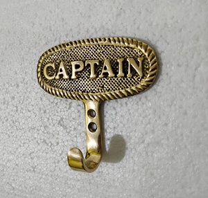 Brass Đội Trưởng Wall Mount <span class=keywords><strong>Hooks</strong></span> Key rack khăn tắm móc trang trí hải lý móc - Product Image 3