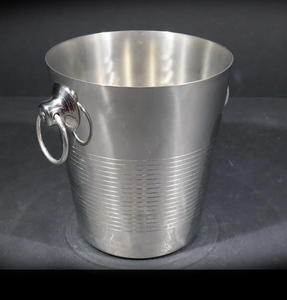 Cubeta Enfriadora de Vino y Cerveza de Acero Inoxidable de la Mejor Calidad, Plateada, Brillante, con Textura Martillada, de Gran Tamaño - Product Image 3