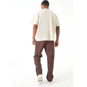T-shirt décontracté pour homme, coupe ample, 100 % coton de haute qualité, anti-plis, col rond, coutures contrastées, respirant, séchage rapide - Product Image 3