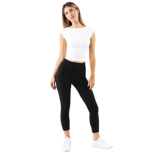 Camiseta Deportiva de Manga Corta con Espalda Descubierta y Doble Capa para Mujer, Ajuste Elástico, Tela Suave, para Uso Diario, Yoga, Gimnasio, Verano - Product Image 4