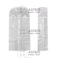 Sac de rangement pour perruque et extensions de cheveux Astrid 14x60CM avec fermeture éclair, personnalisable avec logo, durable, réutilisable, en satin et velours, avec cintre