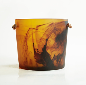 Seau à glace en résine florale bohème avec poignées en corde, étanche et durable, 3L, rond, pour vin et boissons, idéal pour la maison, le bar ou les fêtes - Product Image 2
