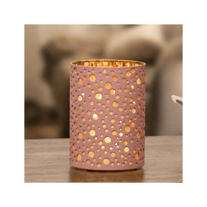 Porte-bougie décoratif en métal rose personnalisé, nouvelle arrivée, pour mariage, maison, table à manger. - Product Image 1