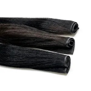 ผมแท้ธรรมชาติสีดำตรงจากอินเดีย แบบ Remy Hair  ฐานไหม  ถักสองชั้น  ความหนาแน่น 100% - Product Image 3