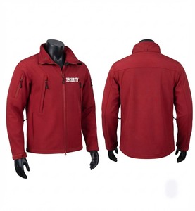 Veste de travail pour homme en cuir de qualité supérieure, 305 GSM, rouge, pour l'extérieur, avec capuche, anti-UV, imperméable, vêtements utilitaires d'hiver - Product Image 1