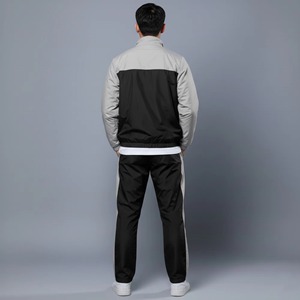 Custom Logo Winter Men's Color Block Tracksuit Hip Hop DTF Printed Logo Street Wear Waterproof 100% <b>Nylon</b> <b>Jogger</b> 2 Piece Set - Product Image 6