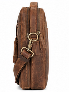 Vintage Genuine <b>Leather</b> Laptop <b>Bag</b> Office Briefcase Messenger Handbag Business Travel <b>Bag</b> for Men - Product Image 5