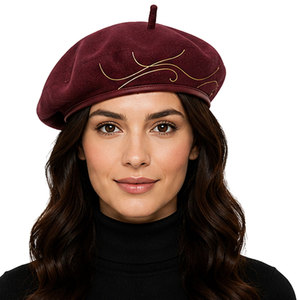 High Quality Wool <b>Beret</b> Hat Unisex Soft Felt Winter Fashion Headwear Elegant Comfortable Casual Lifestyle Accessory - Product Image 6