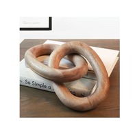 Chaîne en bois sculptée à la main pour l'art déco, 5 maillons, style rustique, personnalisable, avec une finition de qualité - Fournisseur en gros