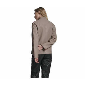 Veste de course pour femme Leathertex, en cuir d'agneau beige de qualité supérieure, manches longues, avec rayures bordeaux et noires, taille XS - Product Image 4