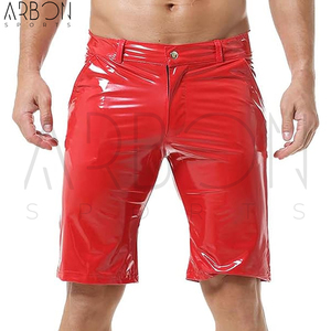 Shorts en cuir pour hommes de couleur rouge brillant, qualité supérieure, service OEM ODM, meilleur fournisseur, prix de gros, 2026 - Product Image 2