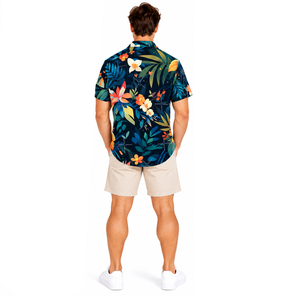 <b>Mens</b> Hawaiian Style <b>Beach</b> <b>Shirt</b> Digital Print Short Sleeve Quick Dry Polyester Holiday Resort Travel Casual Fashion Apparel - Product Image 4