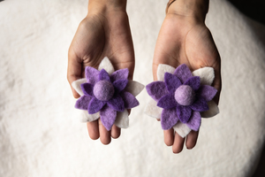 Purple <b>Wool</b> Felt Sunflower Handmade Modern DIY <b>Craft</b> Supply Spring Flower Garland Home Decor Eco Friendly - Product Image 6