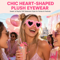 Neue Plüsch-Party-Sonnenbrille aus Kunststoff für Weihnachten, Halloween, Nachtclub, Musikfestival, Silvesterparty