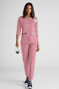 Medical Clothing Manufacturers Wholesale Denim <b>Scrub</b> Tops Pants Sets Uniform Nurses Unisex Medical <b>Scrubs</b> Spandex Stretch - Product Image 1