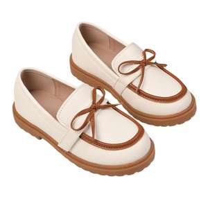 Chaussures en cuir pour enfants unisexes à bout rond avec boucle, en cuir véritable, fabrication en gros - Product Image 4