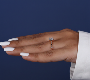 Anillo de Diamante Princesa Cultivado en Laboratorio de 1.17CT, Oro Rosa de 14K, VVS2, Certificado IGI, Anillo de Compromiso Personalizado al por Mayor - Product Image 6