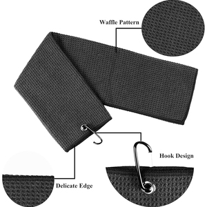 Serviettes de golf personnalisées de haute qualité pour usage sportif, avec logo imprimé, faible MOQ, nouveau design 2026, en tissu léger et doux - Product Image 2