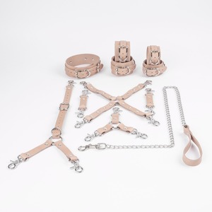 Full Grain Genuine Leather Restraints 11Pcs <b>Kit</b> Custom Branding Wholesale <b>Bondage</b> Gear Toy Packs RTTS-0041 - Product Image 1