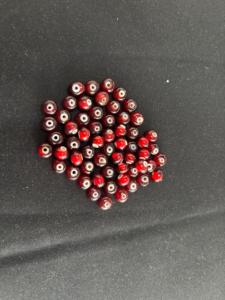 Cuentas de Vidrio Lampwork con Forma de Corazón Rojo de 6mm y 8mm, Cuentas Sueltas para la Fabricación de Joyería y Reventa - Product Image 6