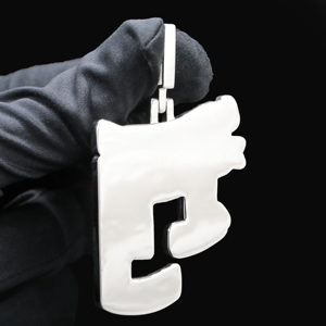 Pendentif en alliage de zinc plaqué argent en forme d'animal, bijou unisexe mignon et original, cadeau - Product Image 1