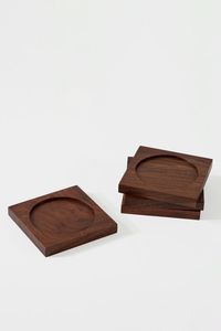 Natural Wooden Coaster Set Hand Crafted With Unique Grain Patterns Smooth Surface Perfect For Everyday <b>Table</b> <b>Protection</b> - Product Image 3