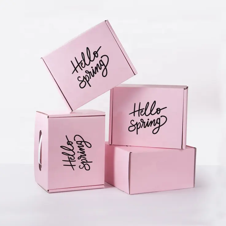 Luxus Pink Mailer Box mit benutzer definiertem Logo, Geschenk/Handwerk/Schönheit/Abonnement Wellpappe verpackung Box