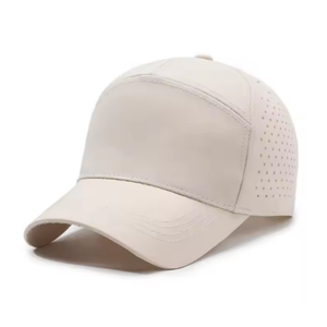 Sombrero de golf de 7 paneles personalizado OEM agujeros cortados con láser gorra deportiva de ala curva para uso informal al aire libre MOQ bajo rendimiento de playa de moda - Product Image 4