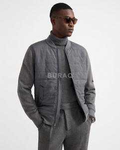 Chaqueta Bomber Formal de Invierno para Hombre, Ligera, Cortavientos, Corte Ajustado, Ecológica, Transpirable, con Logotipo Frontal - Product Image 1